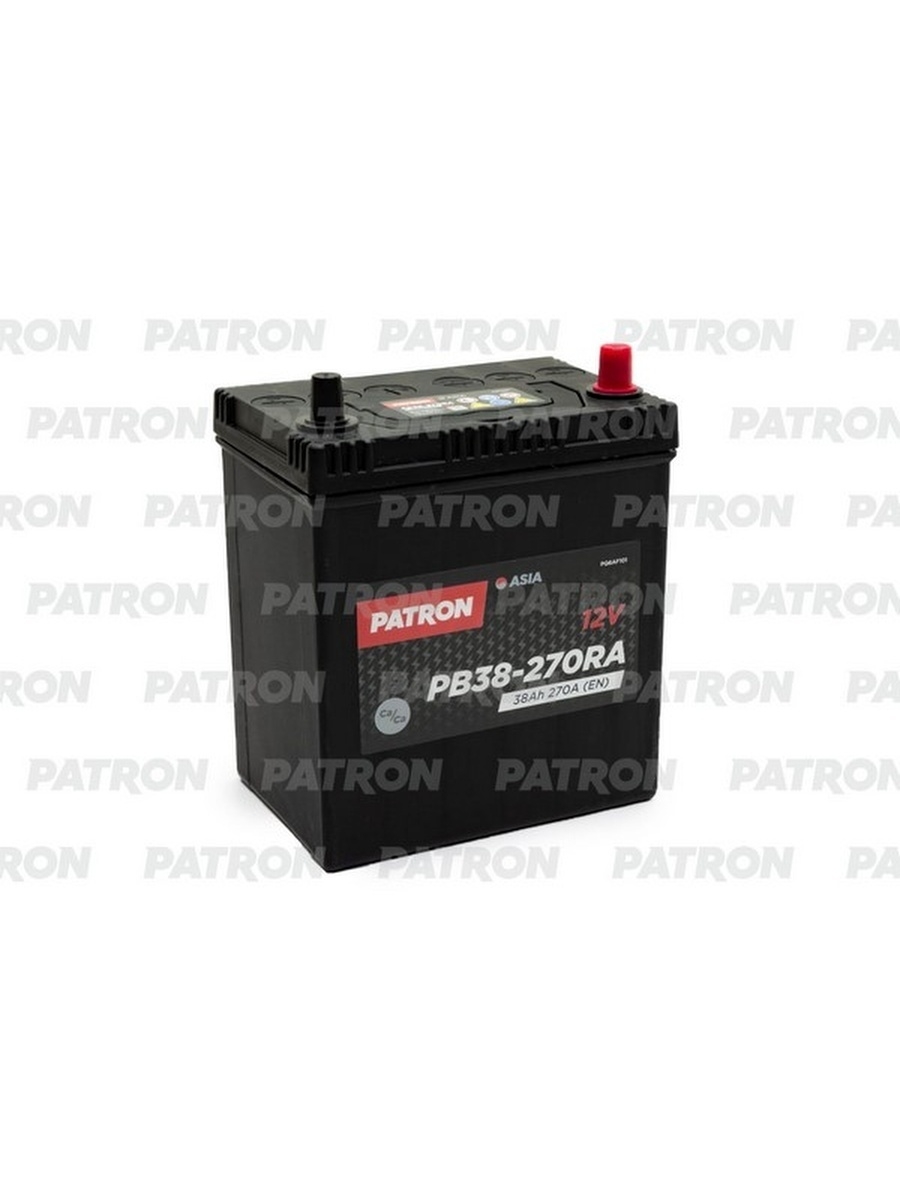 PATRON ASIA 12V 38AH 270A (R+) 187x127x225mm 8,9kg (тонкие клеммы)