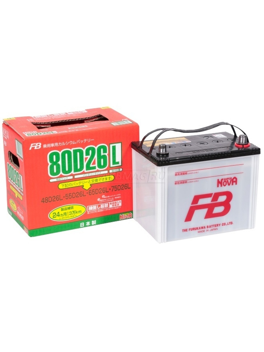 Автомобильный аккумулятор Furukawa Battery SUPER NOVA 68 Ah 700A обратная полярность 260x169x225