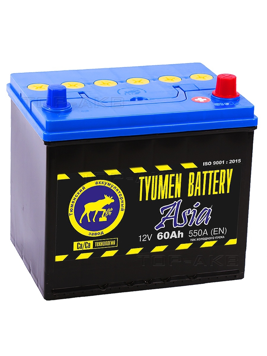 Аккумулятор автомобильный 60 Ач TYUMEN BATTERY 6СТ-60LR ASIA