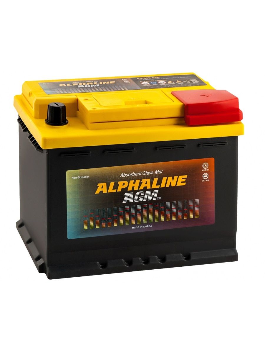 AlphaLINE AGM 60R 242x175x190мм 60Ач 680А, обратная полярность