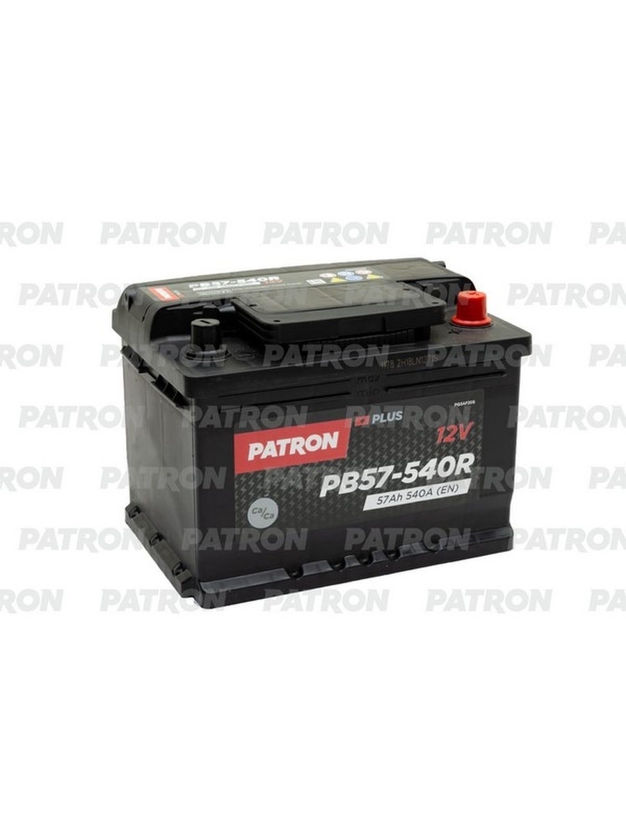 PATRON PLUS 12V 57AH 540A (R+) B13 242x175x175mm 12,9kg