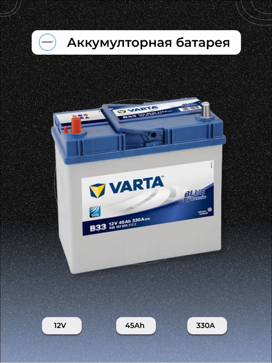 Varta аккумуляторная батарея Blue Dynamic B33 545157033