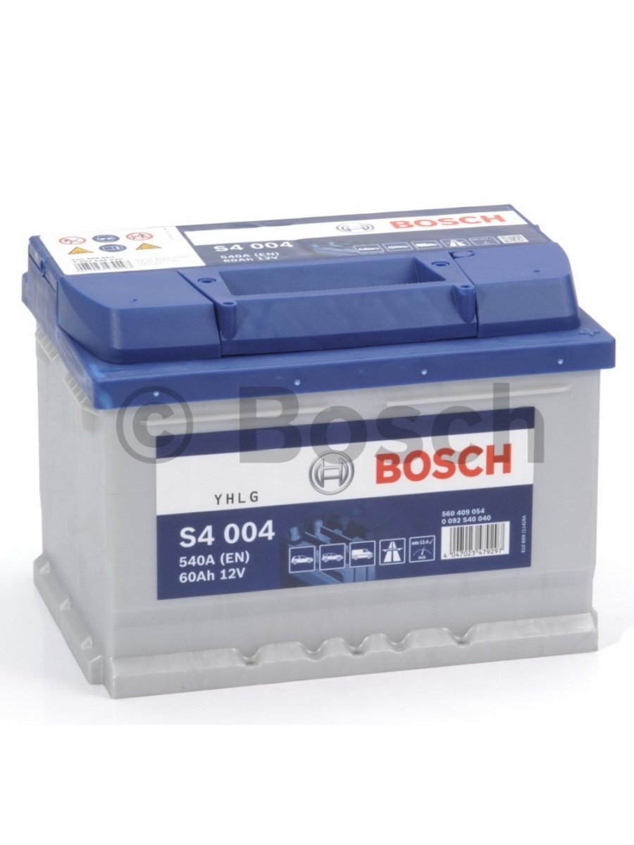 Аккумулятор BOSCH Silver 60 Ач обратная R+ 242x175x175 EN540 А