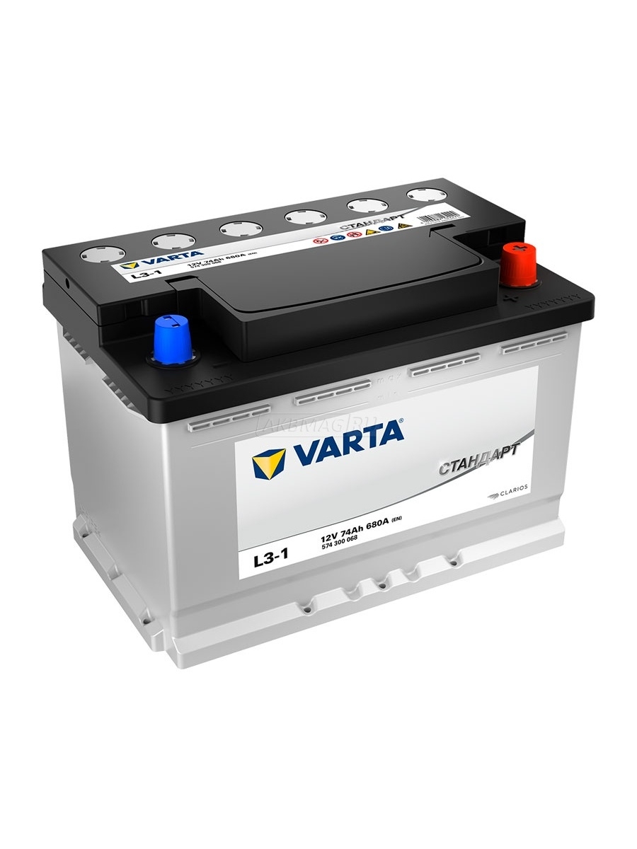 VARTA СТ 74 Ah 680A обратная 278x175x190