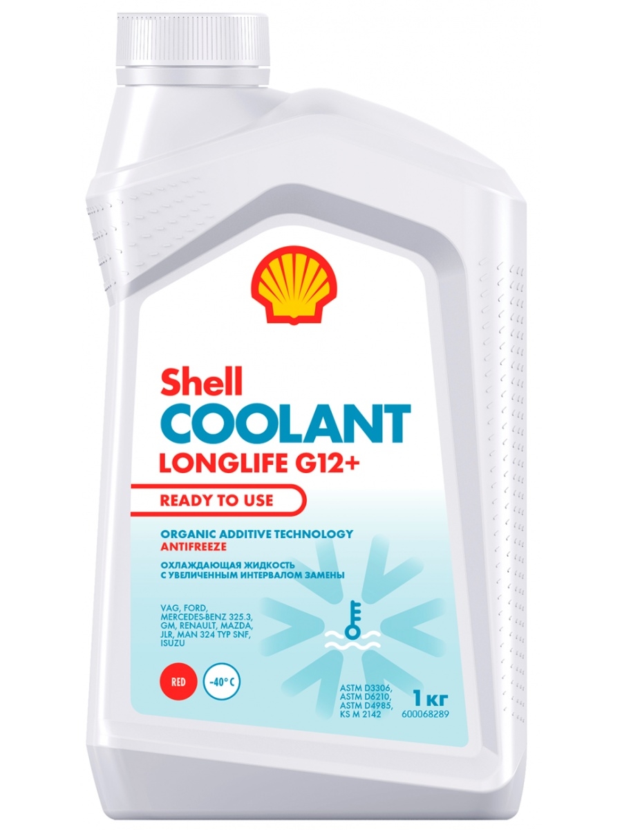 Антифриз SHELL Coolant Longlife G12+ Ready to Use красный 1л  Shell 550062667