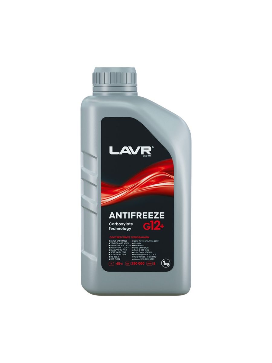 LAVR Охлаждающая жидкость ANTIFREEZE LAVR АНТИФРИЗ -45 G12+ 1кг Арт. LN1709