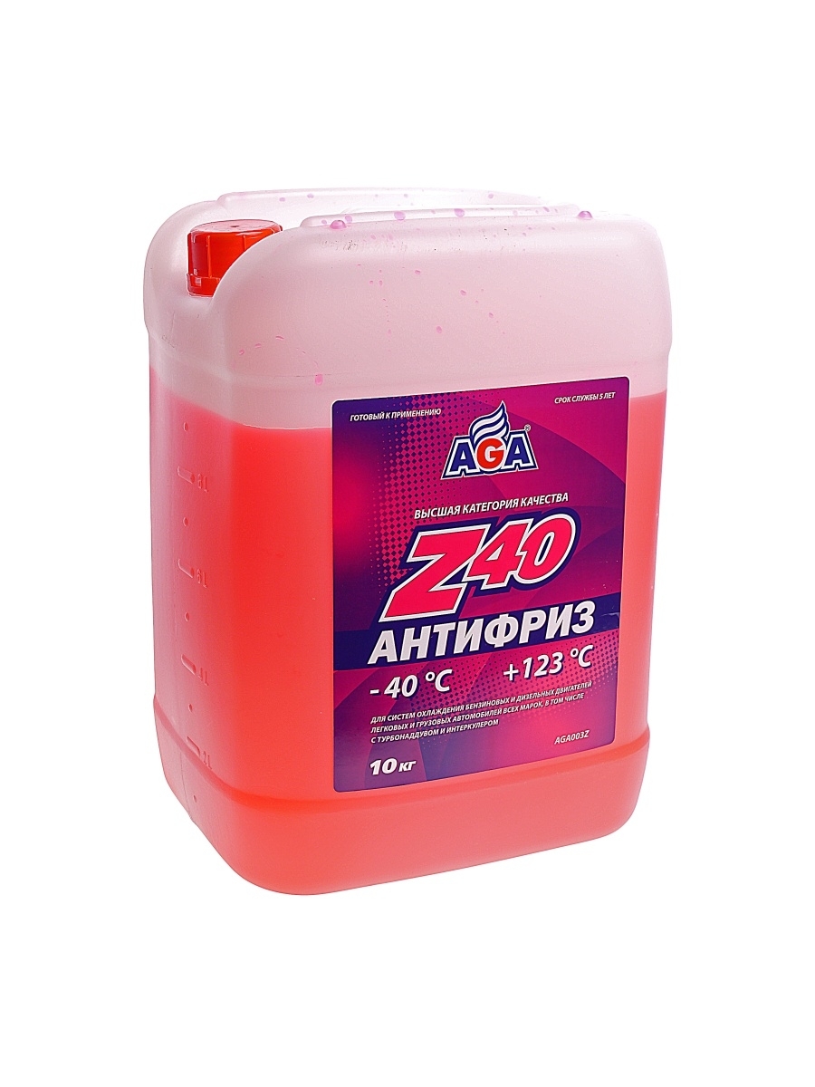 Антифриз красный -40С 10кг Antifreeze Z40 AGA