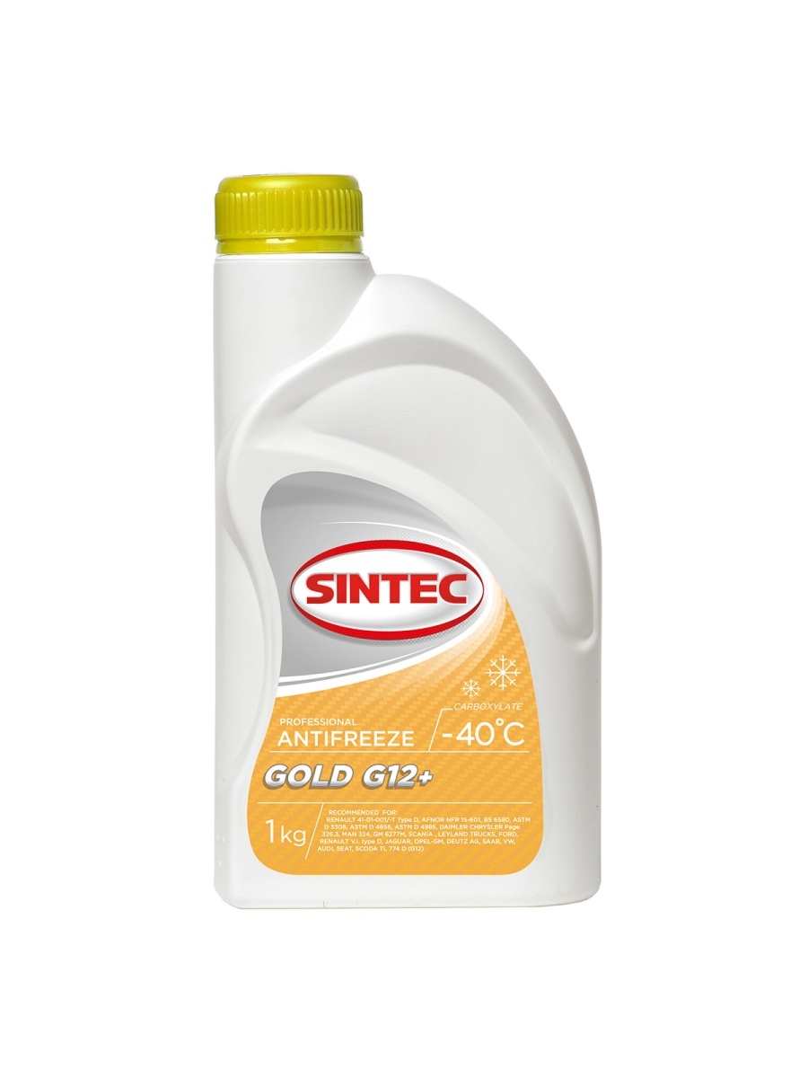 Антифриз Sintec GOLD -40 G12 желтый 1кг