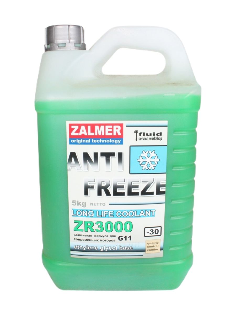 Антифриз ZALMER ZR3000 G11 -30С зеленый 5кг