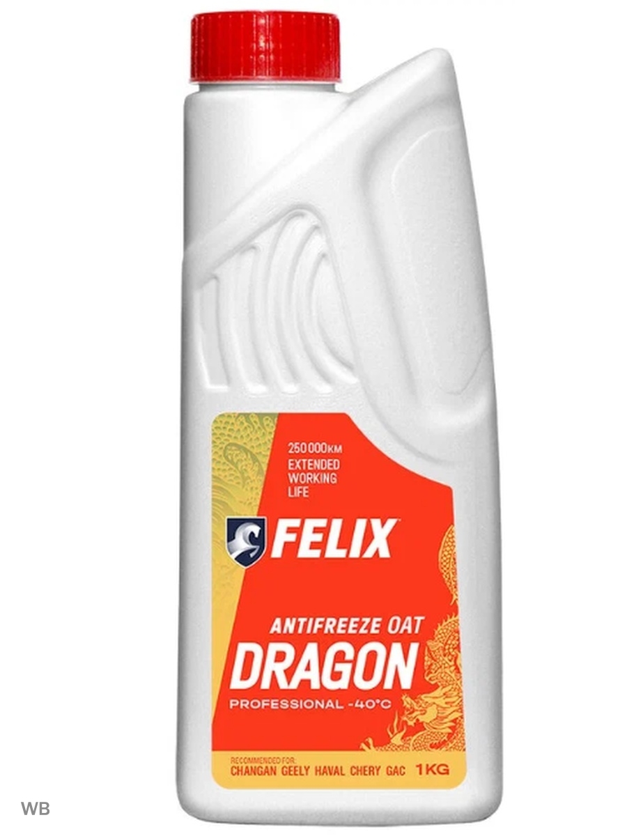 Антифриз FELIX DRAGON  Антифриз красный 1 кг Антифриз красный 1л Антифризы Жидкостное охлаждение