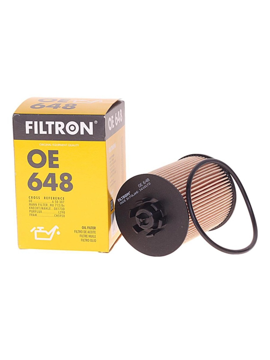 Фильтр масляный OPEL Agila A (00 08),Astra H (04 ),Corsa C (00 06) FILTRON  OE648