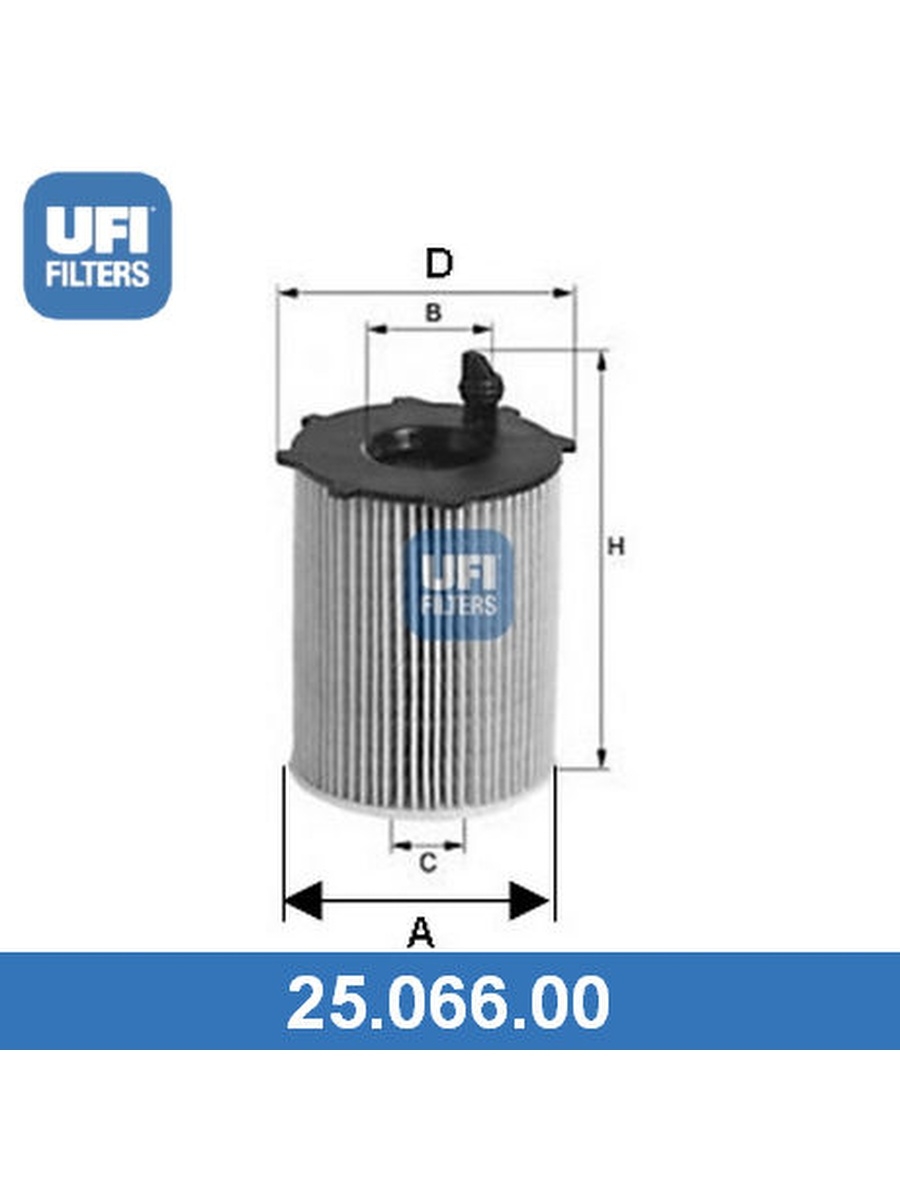 Масляный фильтр, UFI, 2506600