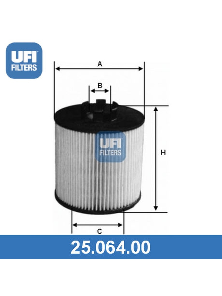 Масляный фильтр, UFI, 2506400