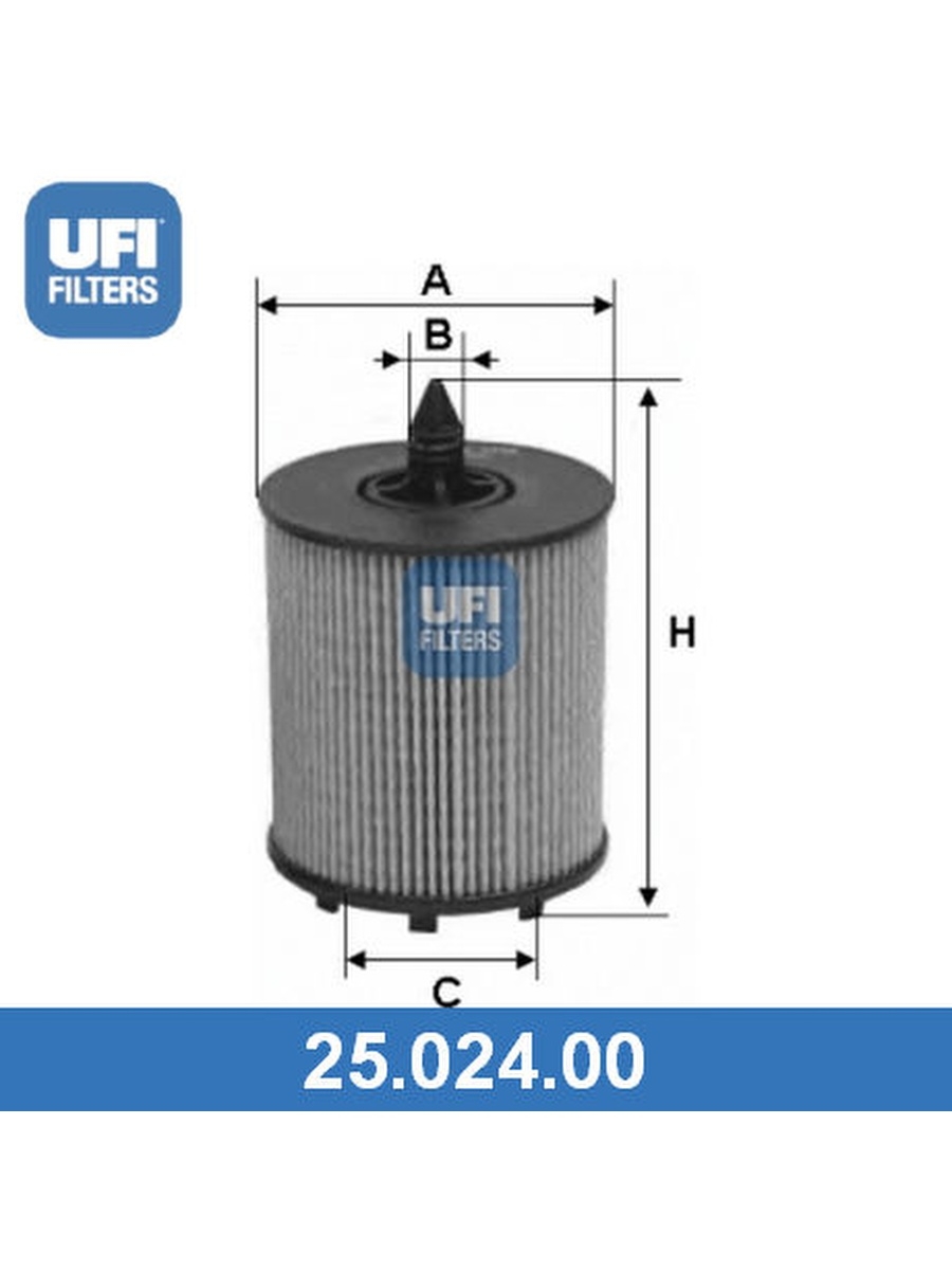 Масляный фильтр, UFI, 2502400