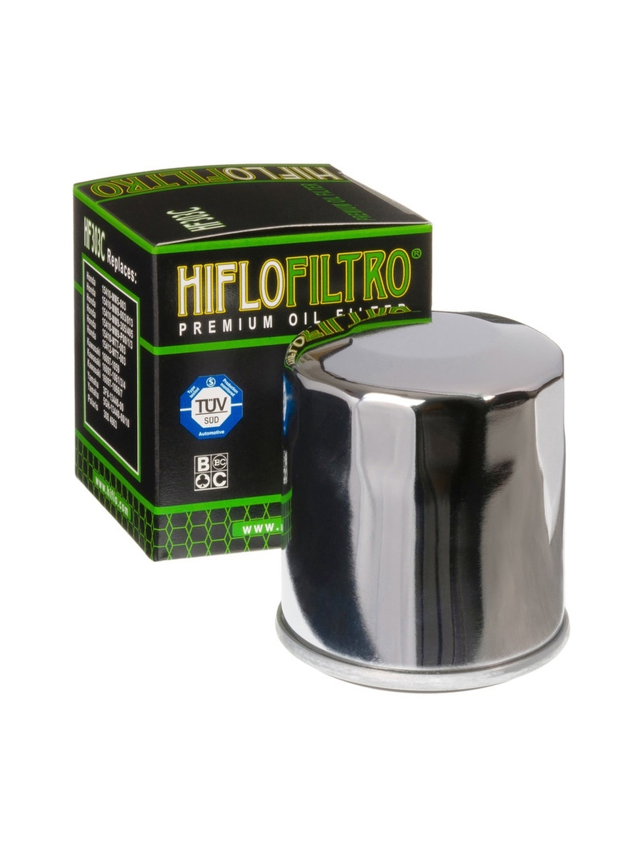 Фильтр масляный хромированный HIFLO HF303C