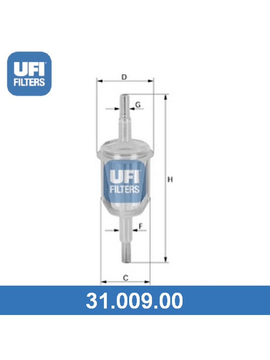 Топливный фильтр, UFI, 3100900