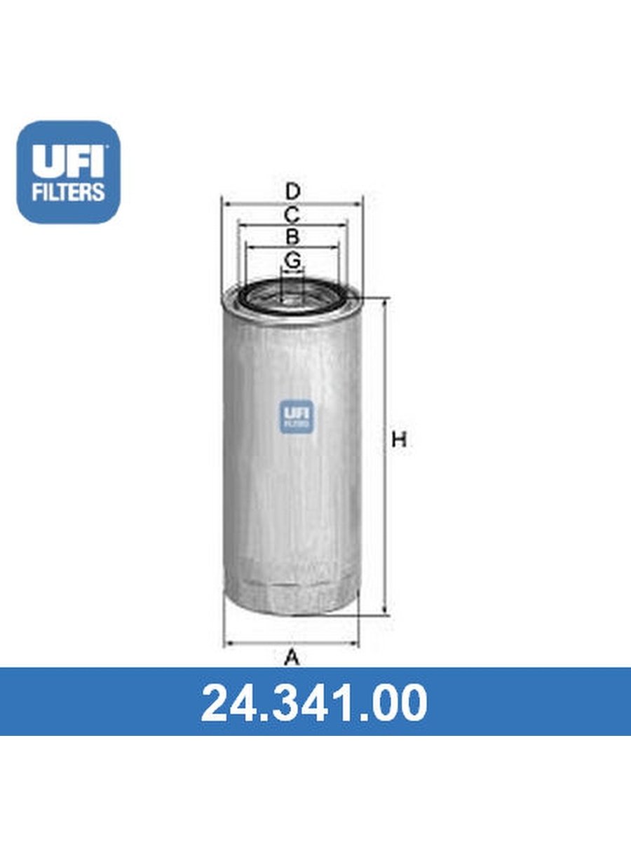 Топливный фильтр, UFI, 2434100