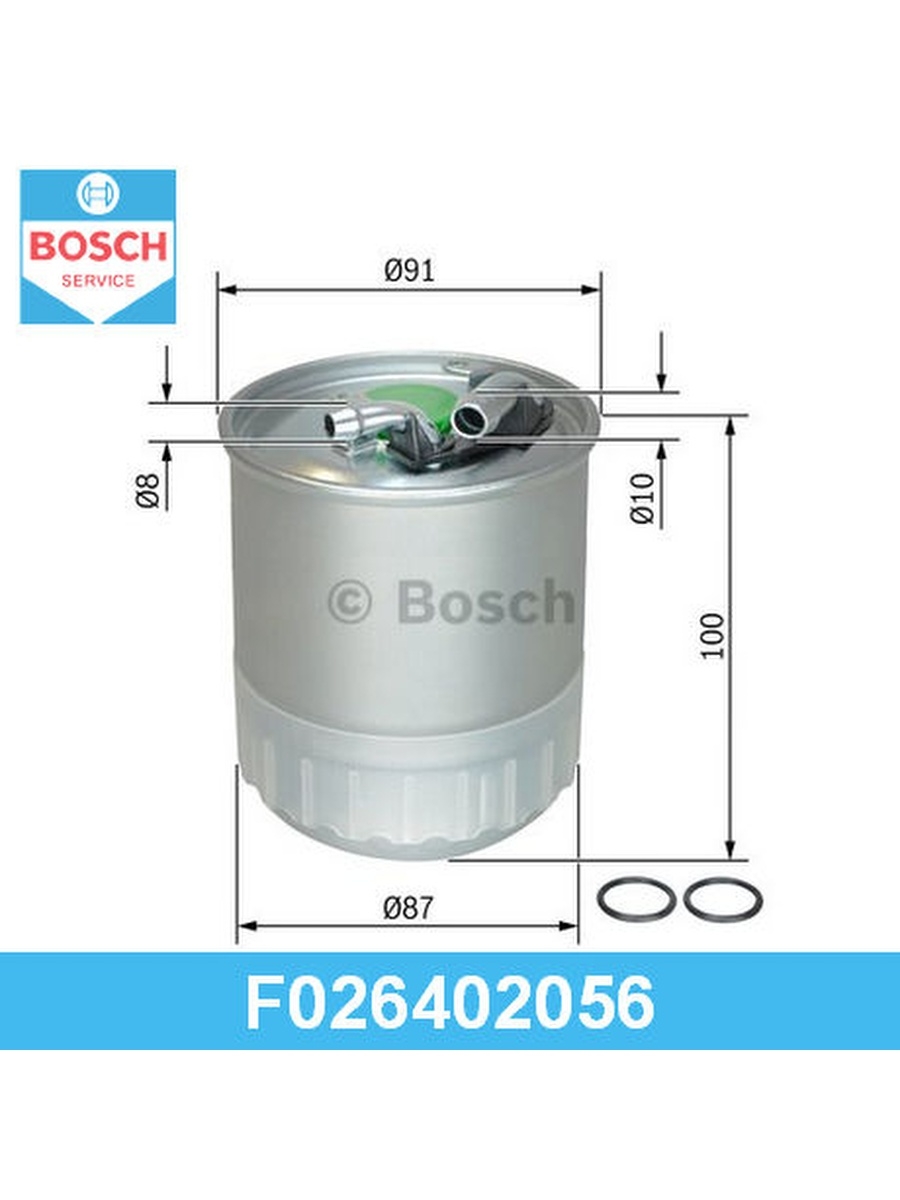 Топливный фильтр, BOSCH, F026402056