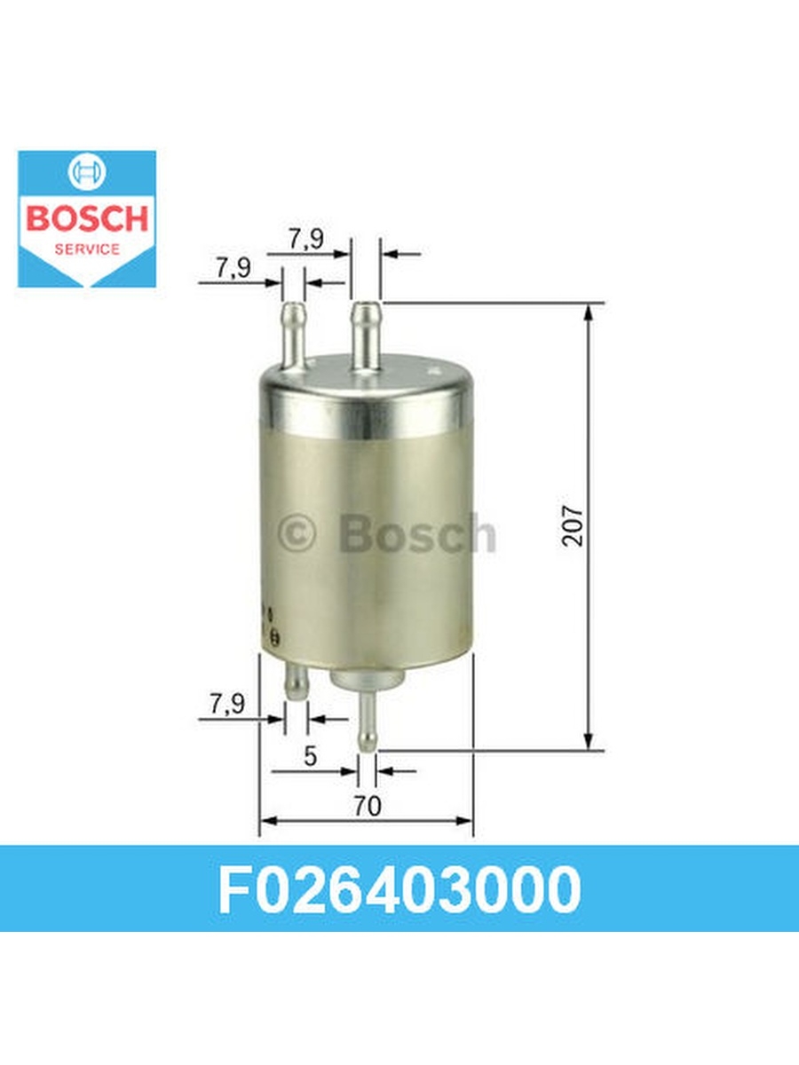 Топливный фильтр, BOSCH, F026403000