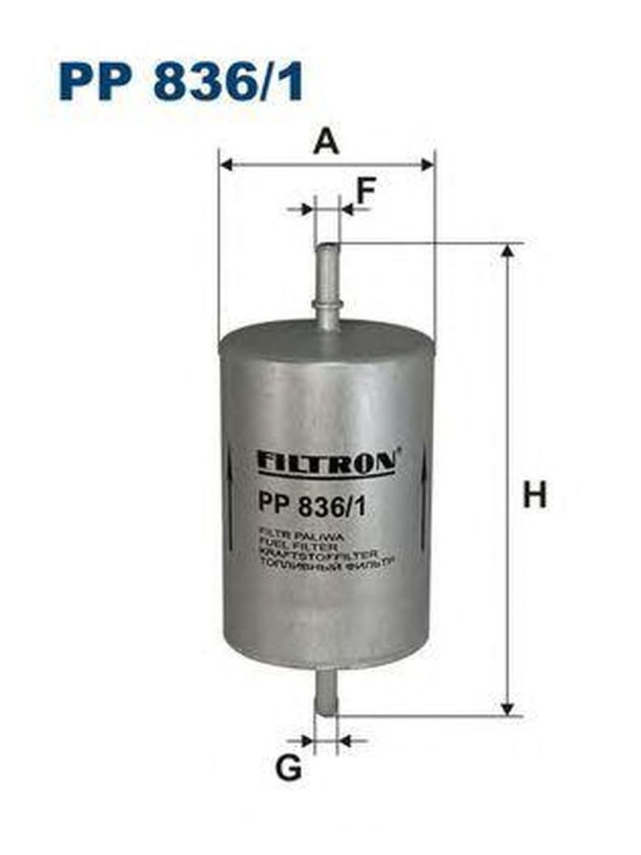 Фильтр топливный AUDI A3 00-SKODA OCTAVIA 96-VOLKSWAGEN GOLF 97-05-(1 шт)