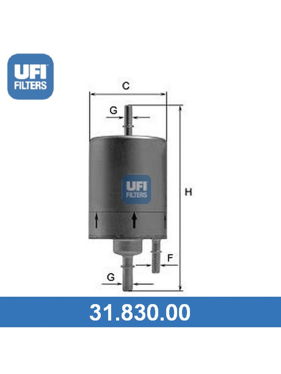 Топливный фильтр, UFI, 3183000