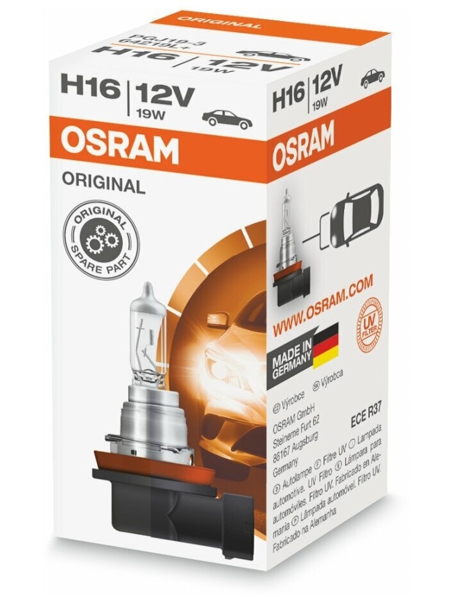 Лампа 64219L+ H16 12V 19W PGJ19-3 ORIGINAL LINE OSRAM