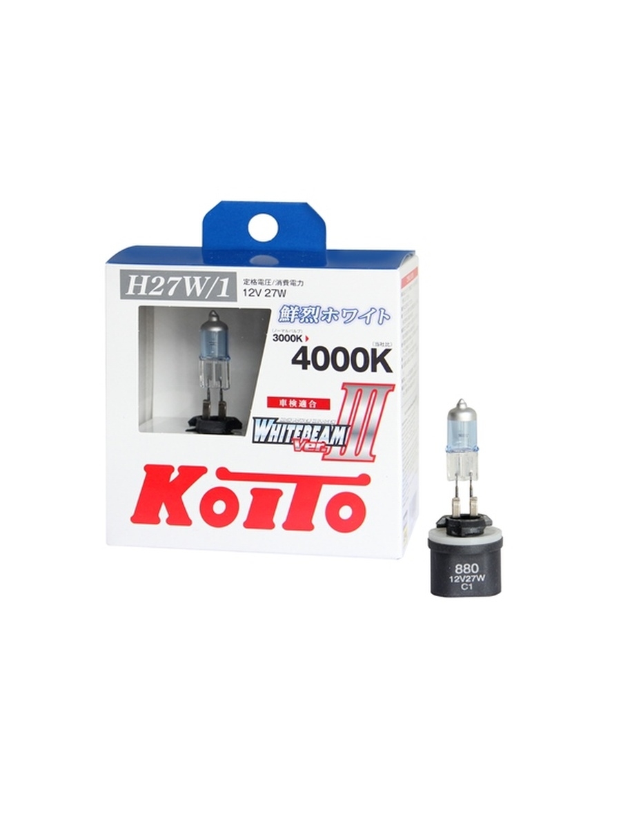 Лампа высокотемпературная Koito Whitebeam H271 12V 27W (55W) 4000K (комплект 2 шт.)