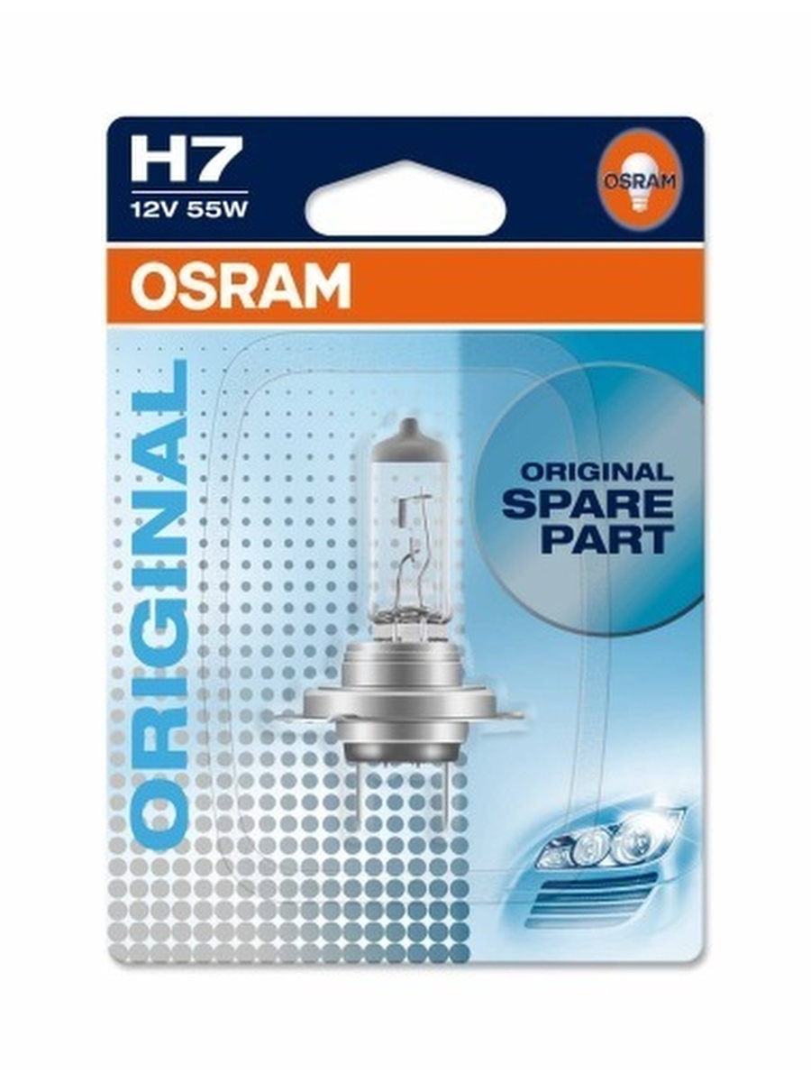 Лампа галогенная головного света OSRAM 12V, 55W, H7, PX26d, 3200K, 1шт - 64210-01B