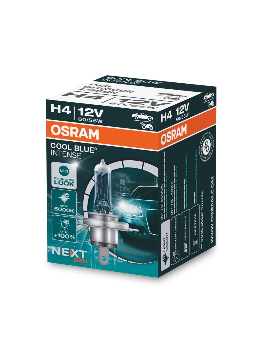 Лампа 64193CBN H4 12V 6055W P43t (5000К) COOL BLUE INTENSE NEXT GEN OSRAM