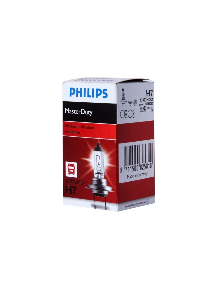 Автолампа PHILIPS H7, 70 PX26d MASTER DUTY 24V 1,10,100 HIT замена P-13972HD 13972MDC1