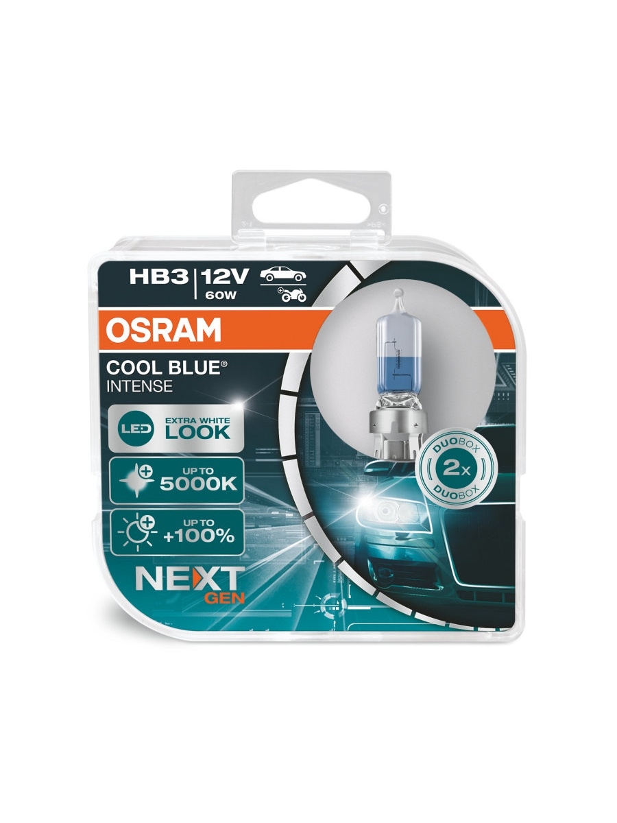 Лампа 9005CBN-HCB HB3 12V 60W P20d (5000К) COOL BLUE INTENSE NEXT GEN OSRAM