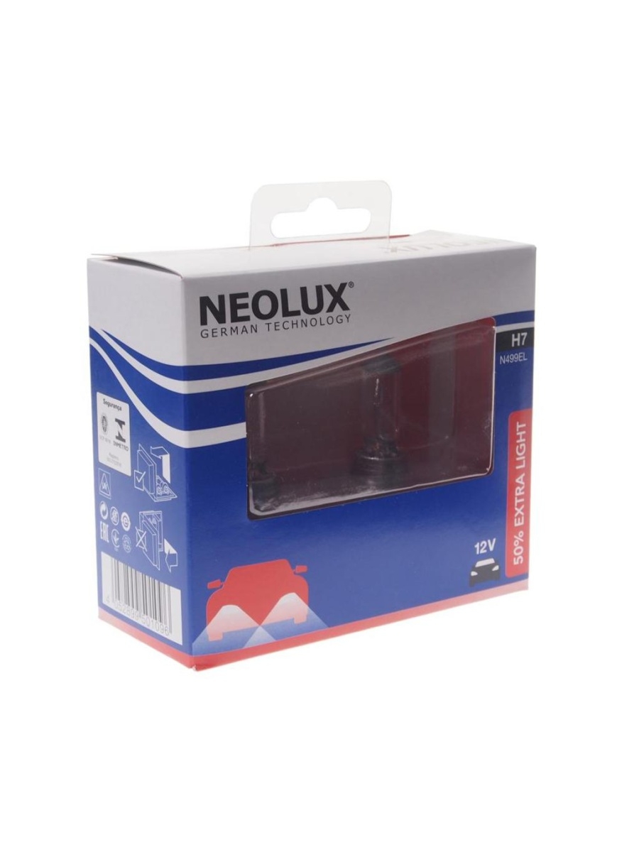 Лампа 12V H7 55W +50% PX26d бокс (2шт.) Extra Light NEOLUX  N499EL-SCB