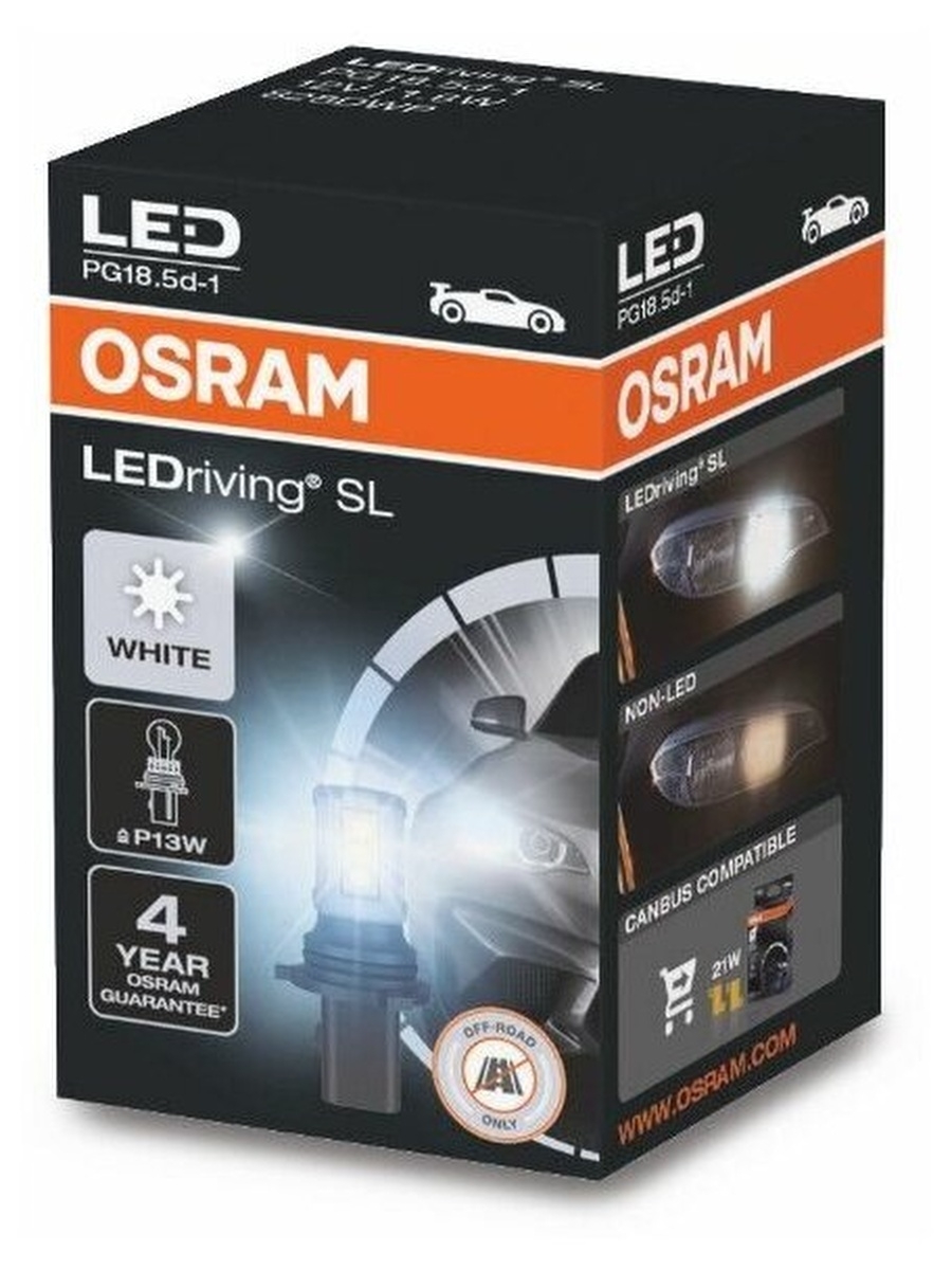 Лампа светодиодная 828DWP 1,8W 12V PG18.5D-1 6000K FS1 LEDriving SL OSRAM