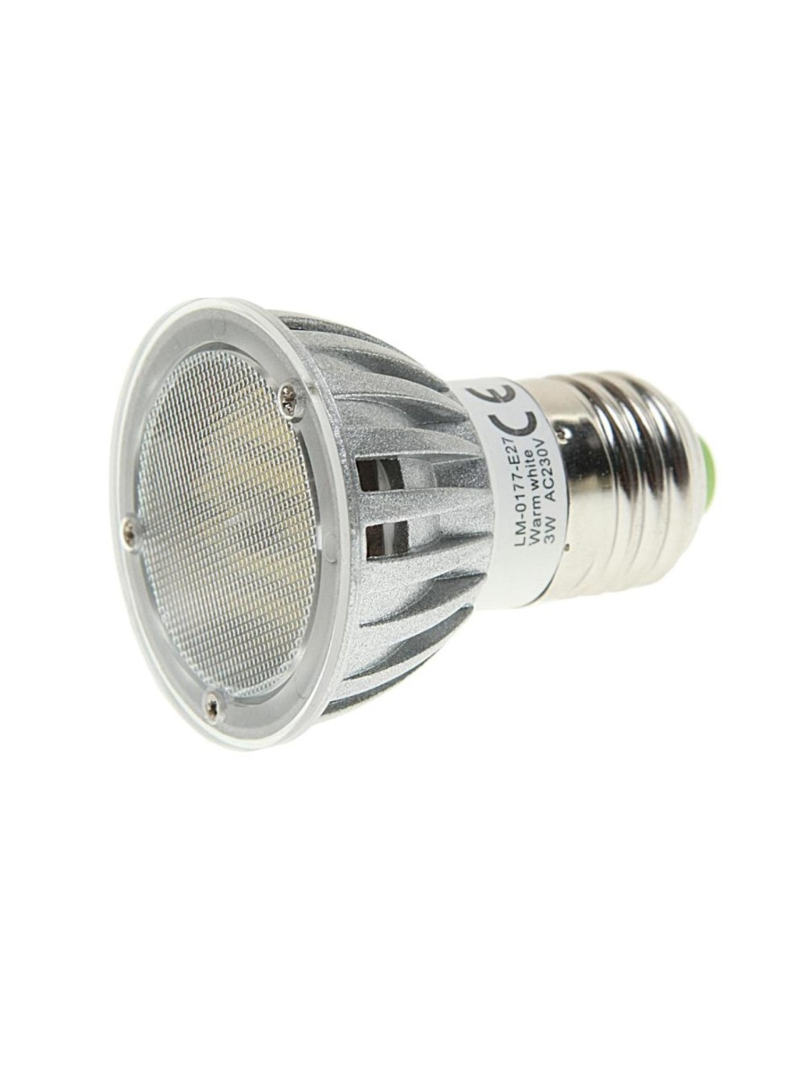 Лампа светодиодная E27 JDR 3W(30W) 220V теплый MEGA LIGHTING  LM-0177WW-E27