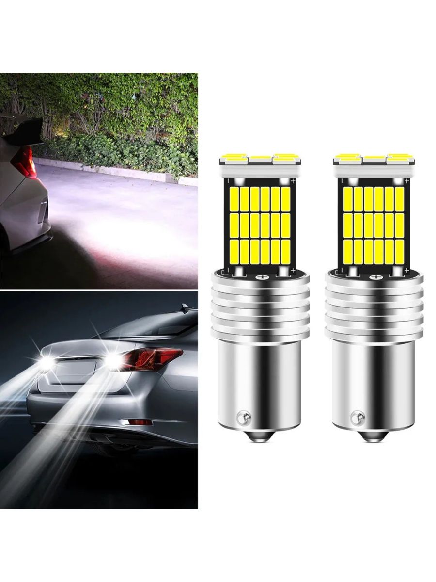 Светодиодные лампы P21W 45SMD 1контакт.