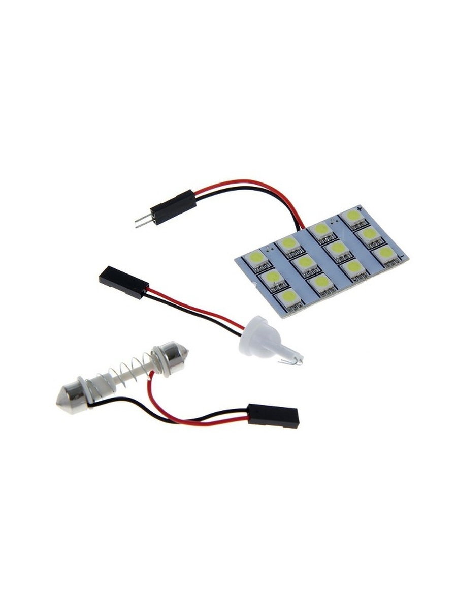 Автолампа светодиодная Cartage, 12 В, 12 SMD-5050, свет белый