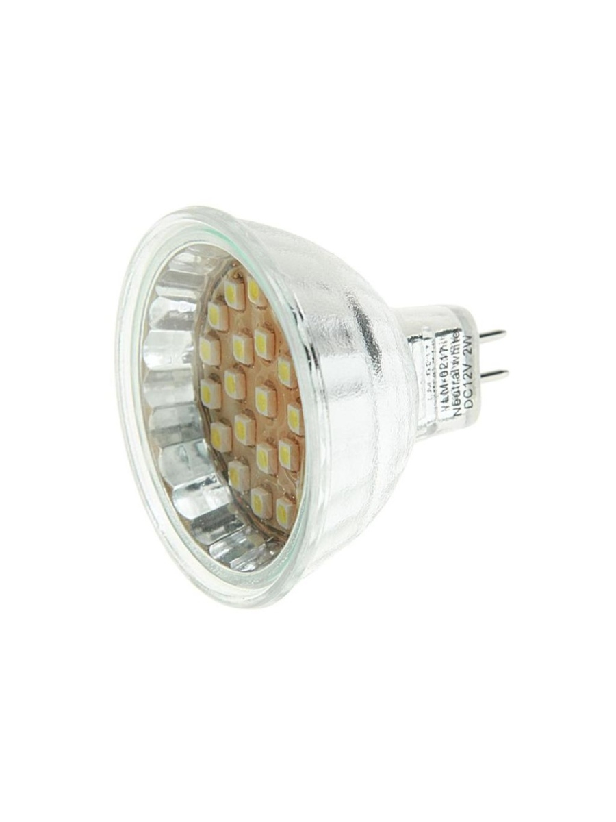 Лампа светодиодная 12V MR16 2W(20W) холодный MEGA LIGHTING  LM-0217NW