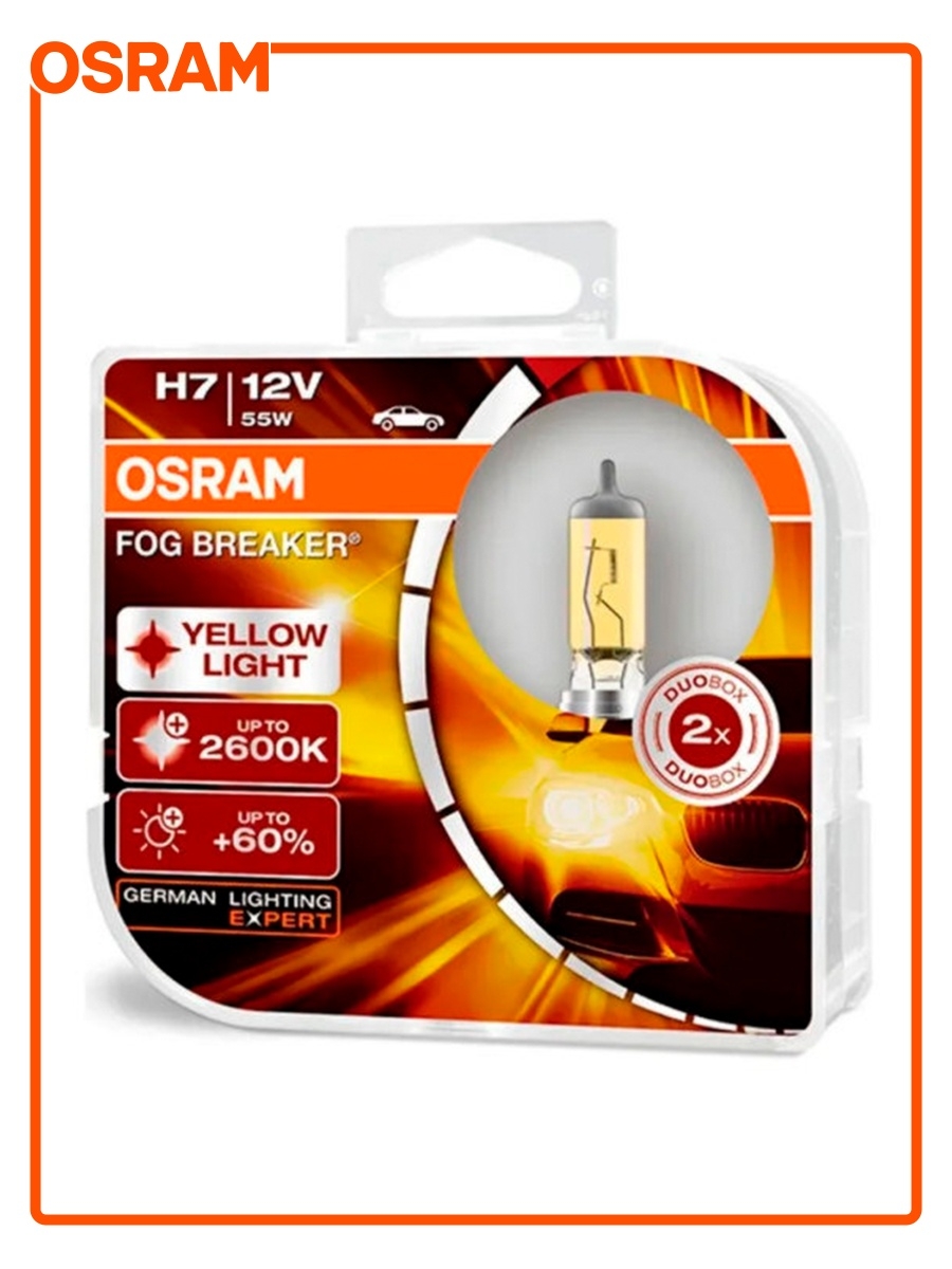 Лампа автомобильная Osram H7 Fog Breaker 62210FBR-HCB