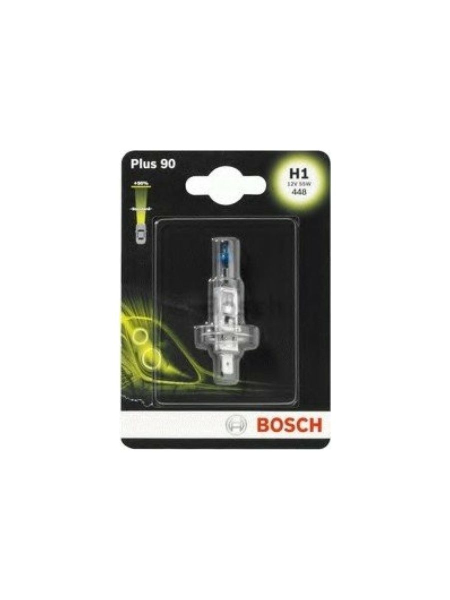 Лампа BOSCH 12 В, H1, 55 Вт, +90%, PLUS 90, 1 шт. 1 987 301 076