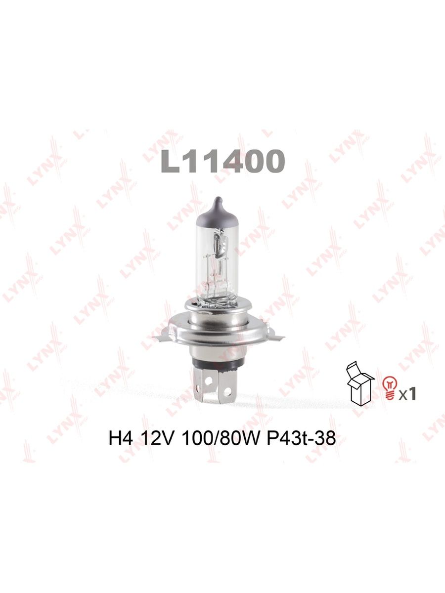 Лампа 12V H4 10080W P43t 1 шт. L11400