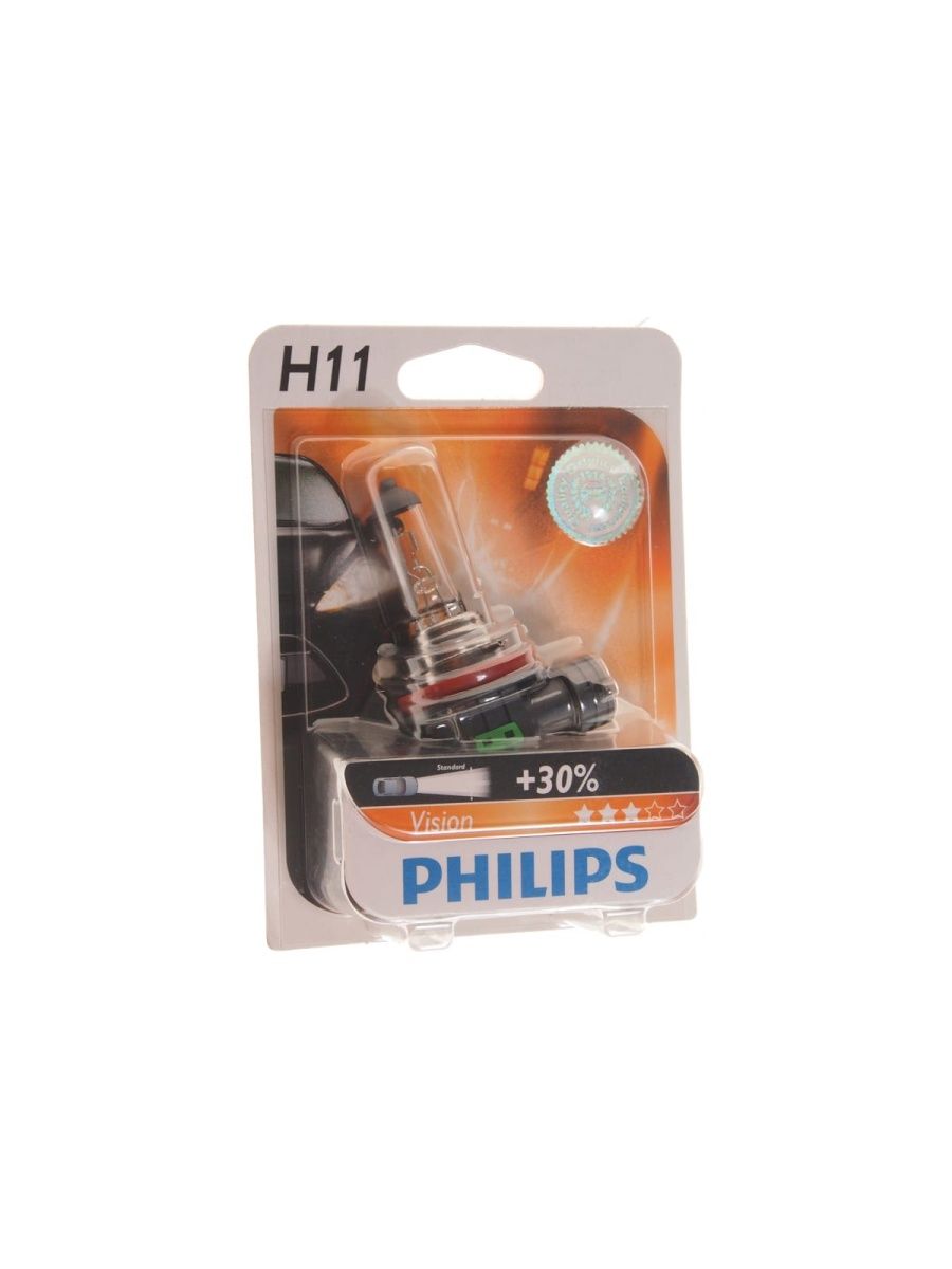 Автолампа PHILIPS H11, 55 PGJ19-2+30% 12V 1,10,50 12362PRB1