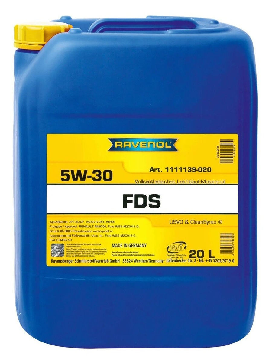 RAVENOL FDS SAE 5W-30 ( 20л) new