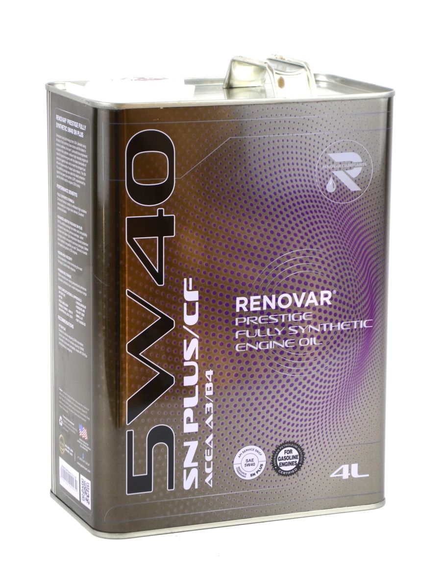 Масло моторное Renovar 5W40 SNCF Fully Syntetic 4л