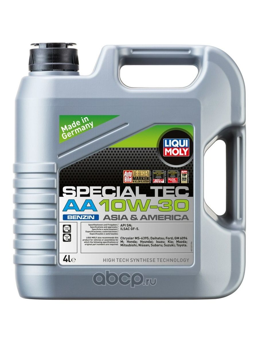 Liqui moly Масло моторное для двигателя автомобиля Ликви моли Special Tec AA Benzin 10W30 fullysynthetic 4л.