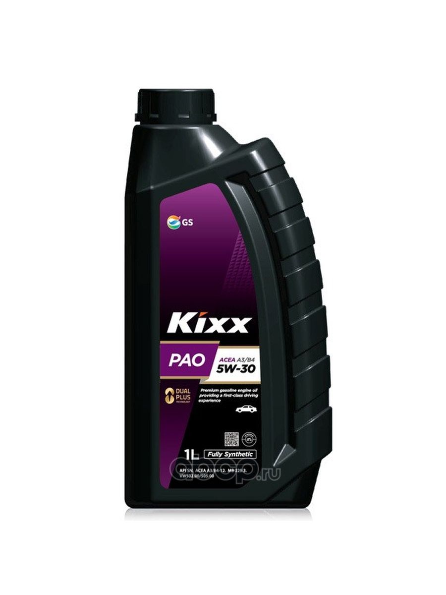 KIXX Масло моторное для двигателя автомобиля Кикс PAO 5W30 API SN-CF, ACEA A3-B4 1л