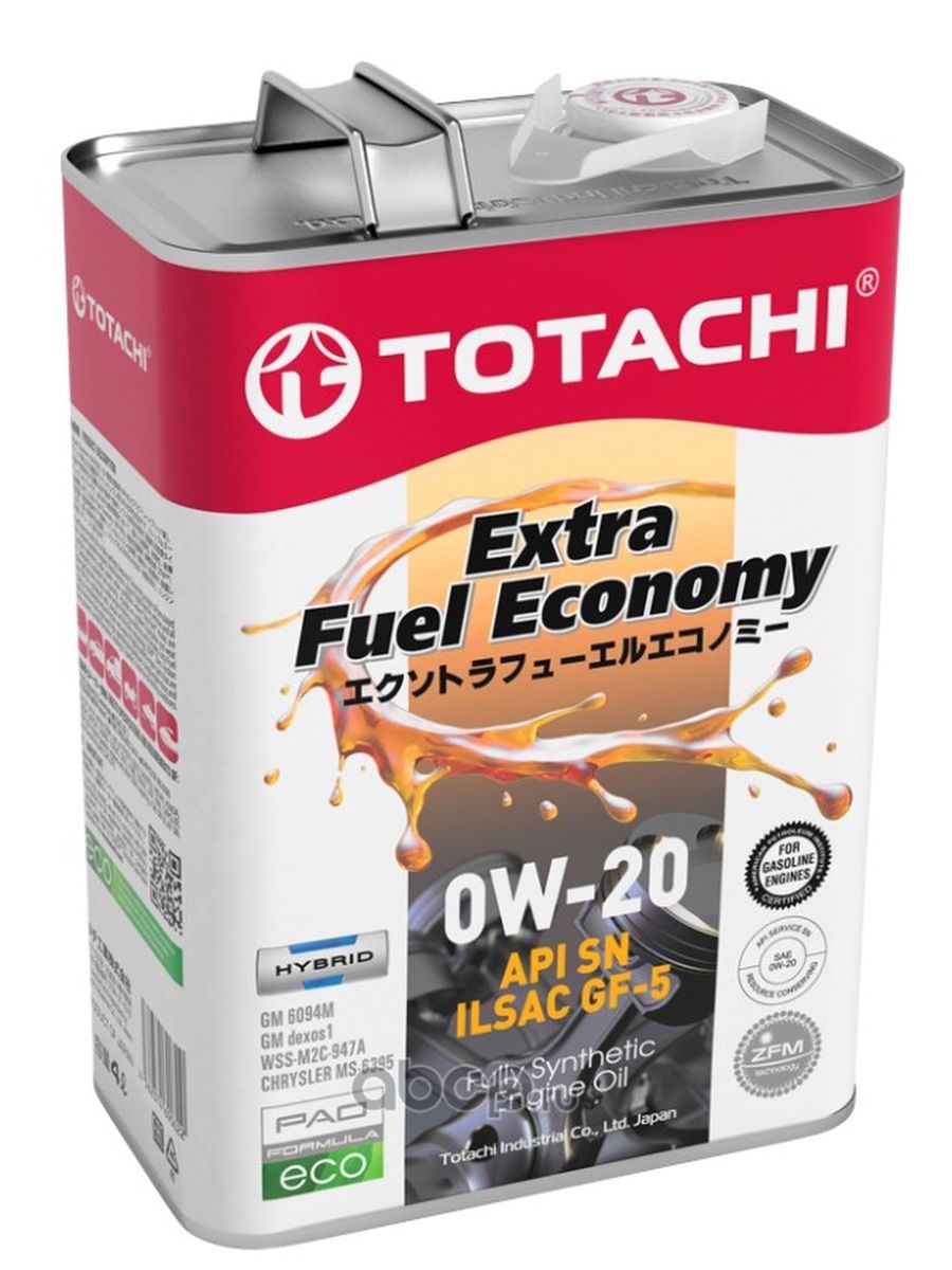 TOTACHI Масло моторное для двигателя автомобиля Тотачи  синтетическое 0W20 4л.