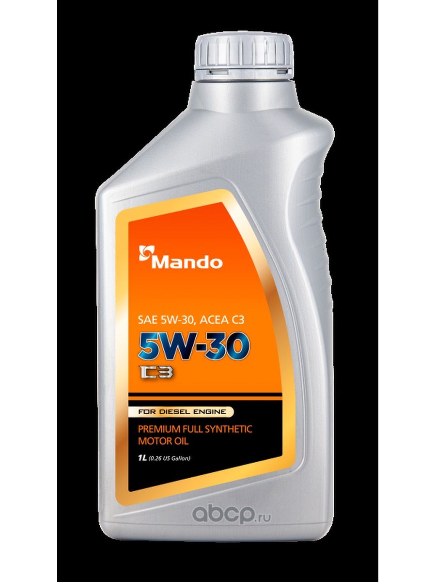 Mando Полностью синтетическое Моторное масло для двигателя автомобиля Мандо SAE 5W30 ACEA C3 дизель, 1л