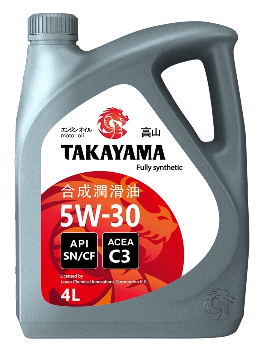 Масло моторное TAKAYAMA SAE 5W-30, API SNCF C3 4л пластик  5W30 масло для двигателя