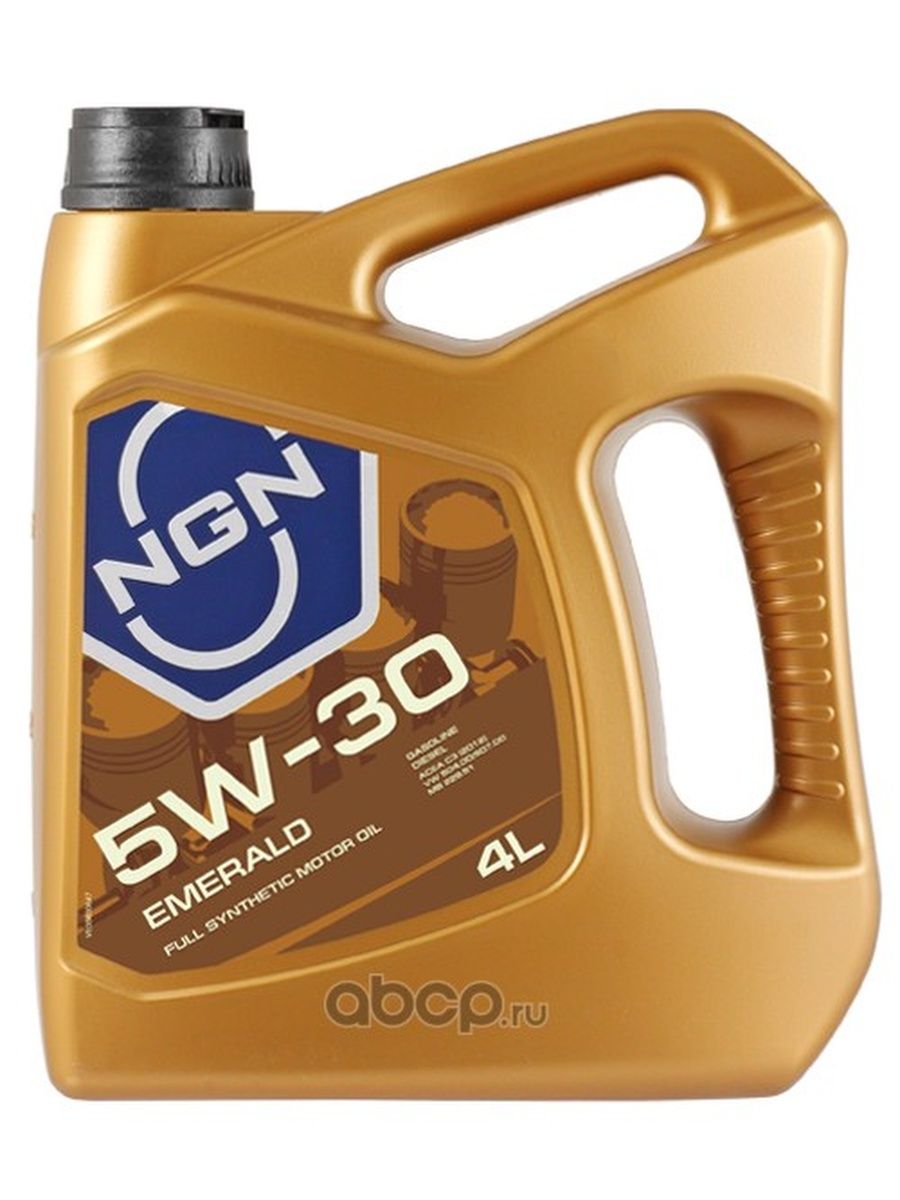 NGN Масло моторное для двигателя автомобиля синтетика  5W30 4л.