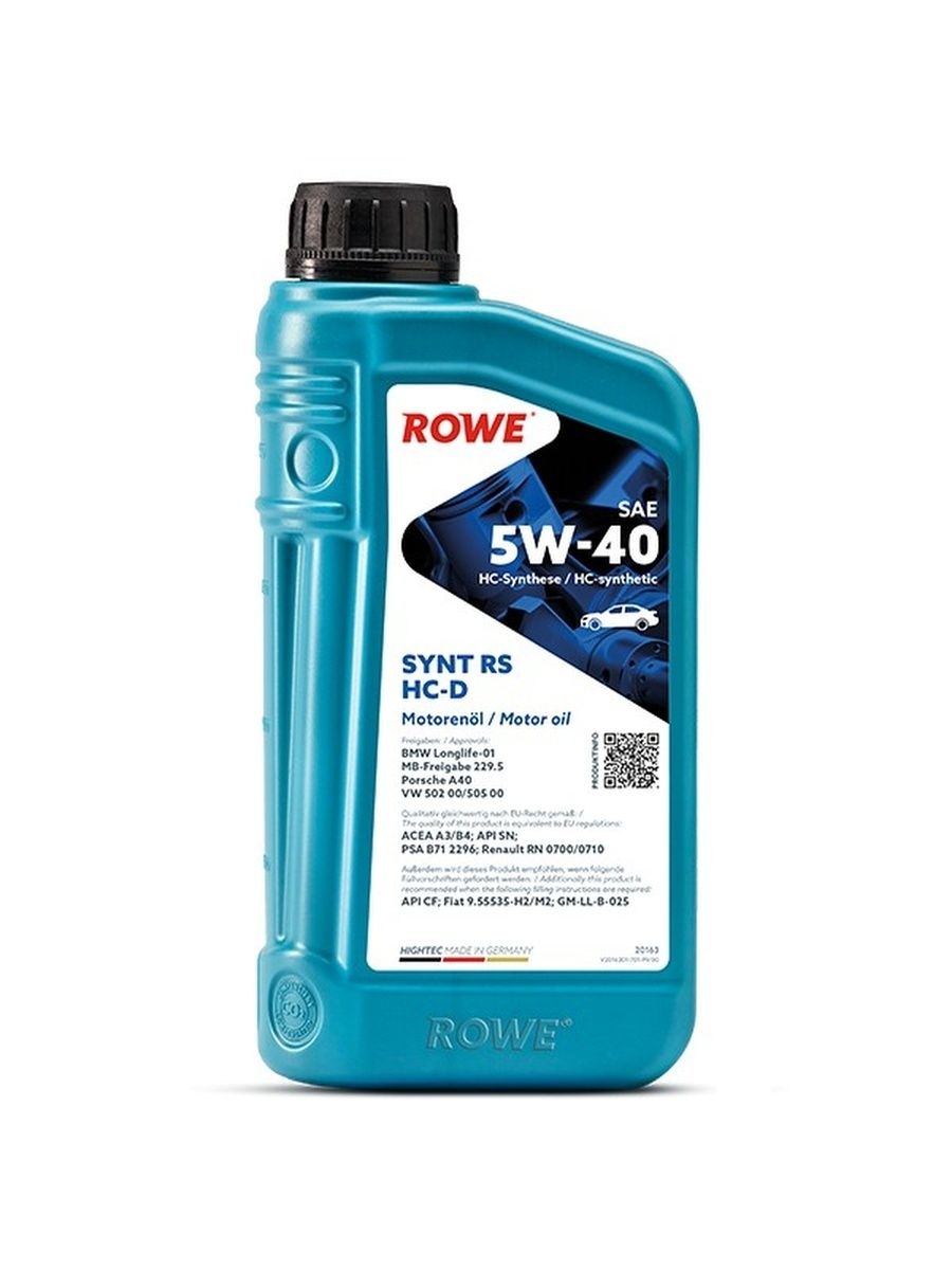 Моторное масло ROWE Hightec Synt RS HC-D SAE 5W-40 1 л